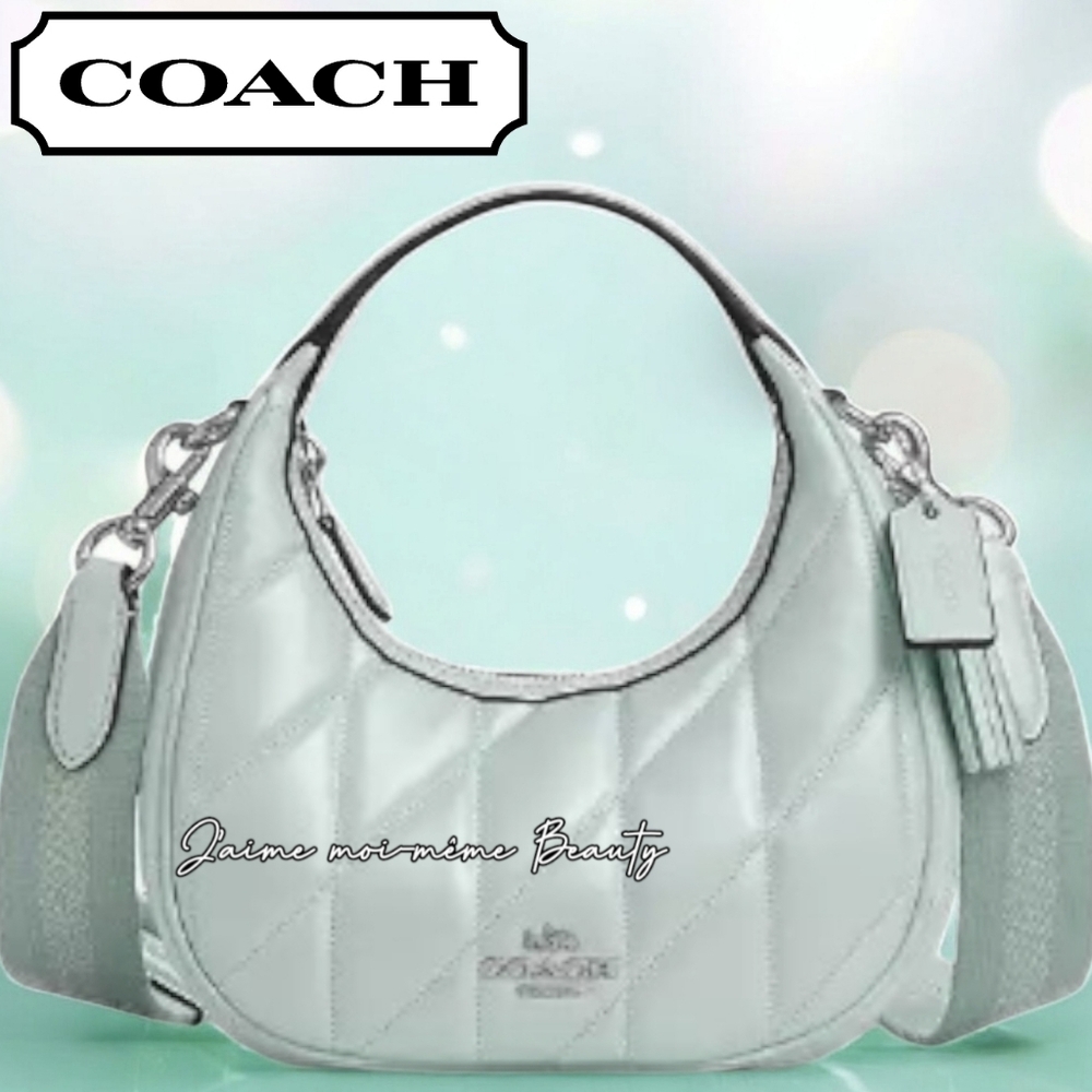 Coach Opalescent Pastel Mint Green Silver Hardware Crossbody Bag